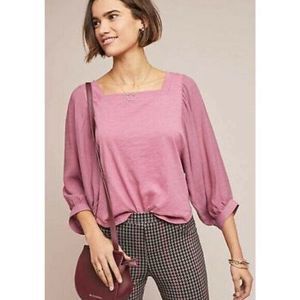 Anthropologie Akemi + Kin Square Neck Blouse
